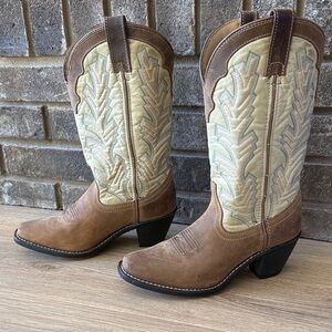 Laredo Snip Toe Western Boots Coastal Cowgirl Indie Bohemian Hippie Sz 6